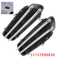 Paire Panneaux Protection Calandre BMW Série 5 E39 E60 M5 51137896850 - vue de face - Becquet Voiture