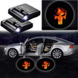 Paire Projecteurs de Porte LED Crâne pour Voiture, 2x Lumineux