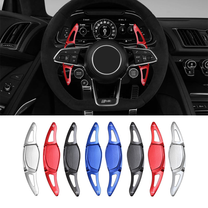Palette au volant Audi R8 RS3 RS4 RS5 TT RS RS Q3 Q8 - vue de face - Becquet Voiture