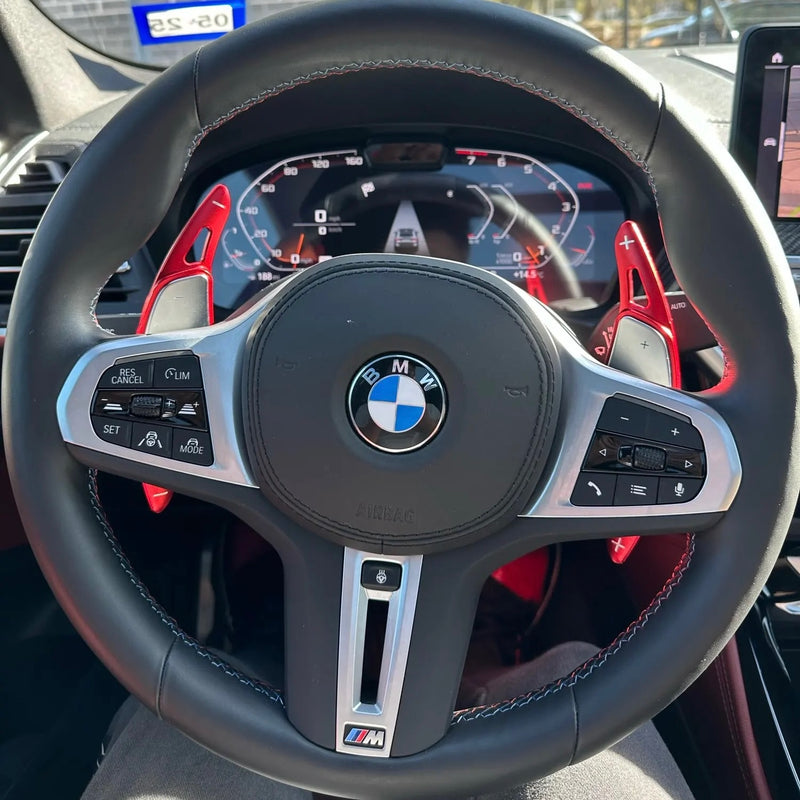 Palette au volant BMW Série X et Génération G - vue arrière - Becquet Voiture