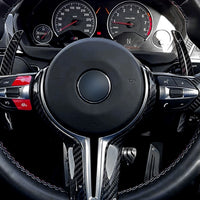 Palette au volant carbone BMW M5 competition - Garantie 1 an - vue de face - Becquet Voiture