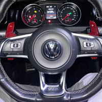 Palette au volant Carbone Golf 7 R, GTD, GTI, Polo, Scirocco - vue de profil - Becquet Voiture