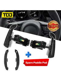 Palette au Volant Carbone Porsche 718 Cayman GT4 Panamera 997 - vue de face 2 - Becquet Voiture