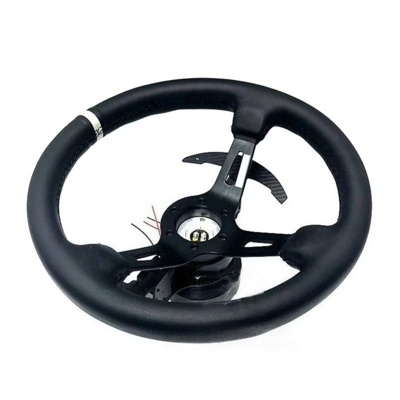 Palette au Volant Carbone Universelle Concave - vue arrière - Becquet Voiture