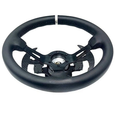 Palette au Volant Carbone Universelle Concave - vue de profil - Becquet Voiture