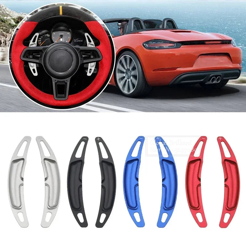 Palette au Volant DSG Porsche Macan Panamera - vue de face - Becquet Voiture