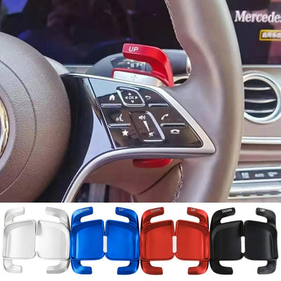 Palette au volant Mercedes Classe C S E EQS EQE (2021-2024) aluminium - vue de profil - Becquet Voiture