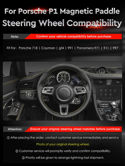 Palette au Volant Porsche 718 Cayman GT4 991 911 - vue de profil - Becquet Voiture