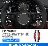 Palette au Volant Porsche Fibre de Carbone - vue rapprochée - Becquet Voiture