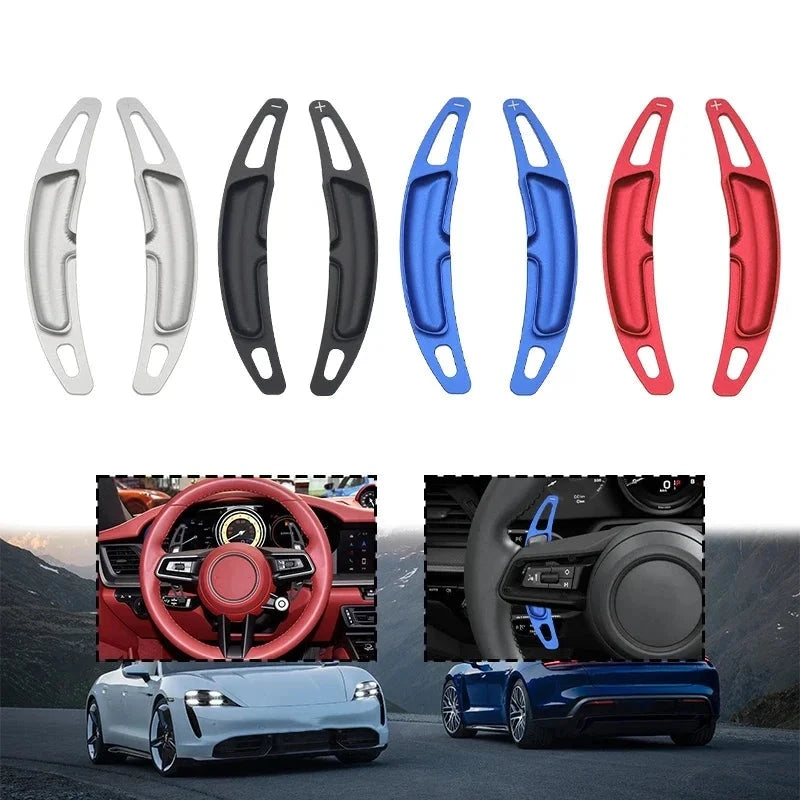 Palette au Volant Porsche Macan 911 2014-2019 - vue de face - Becquet Voiture
