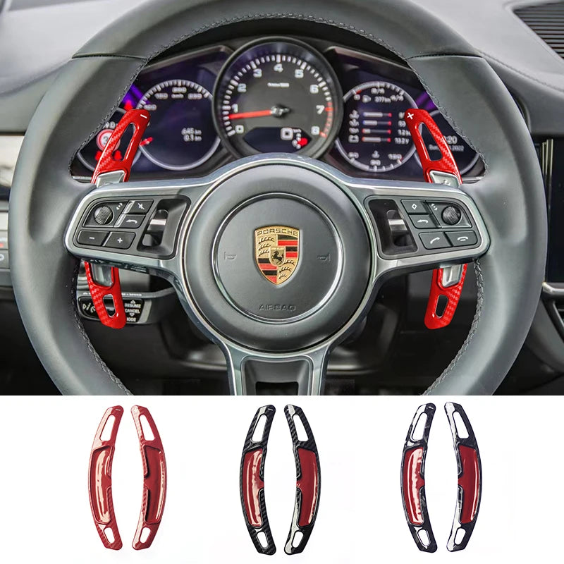 Palette au Volant Porsche Macan Cayenne 911 - vue de face - Becquet Voiture