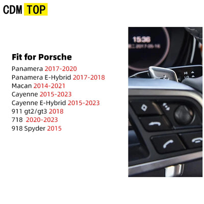 Palette au Volant Porsche Macan Cayenne 911 - vue de profil - Becquet Voiture