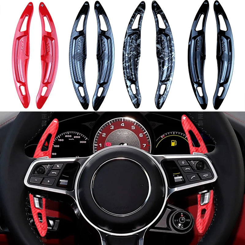 Palette au Volant Porsche Panamera Macan Cayenne 911 718 - vue de face - Becquet Voiture