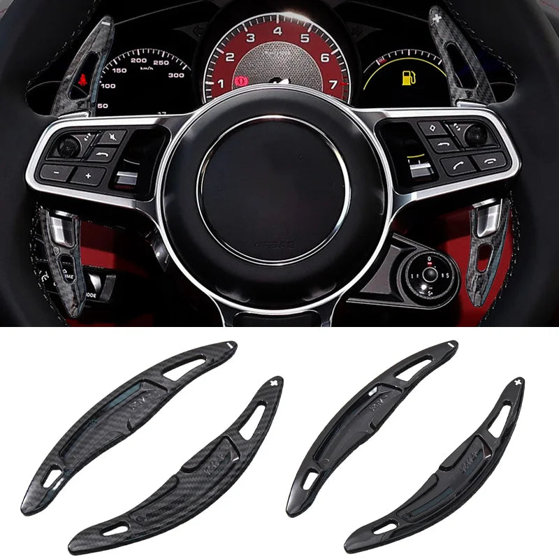 Palette au Volant Porsche Panamera Macan - vue de face - Becquet Voiture