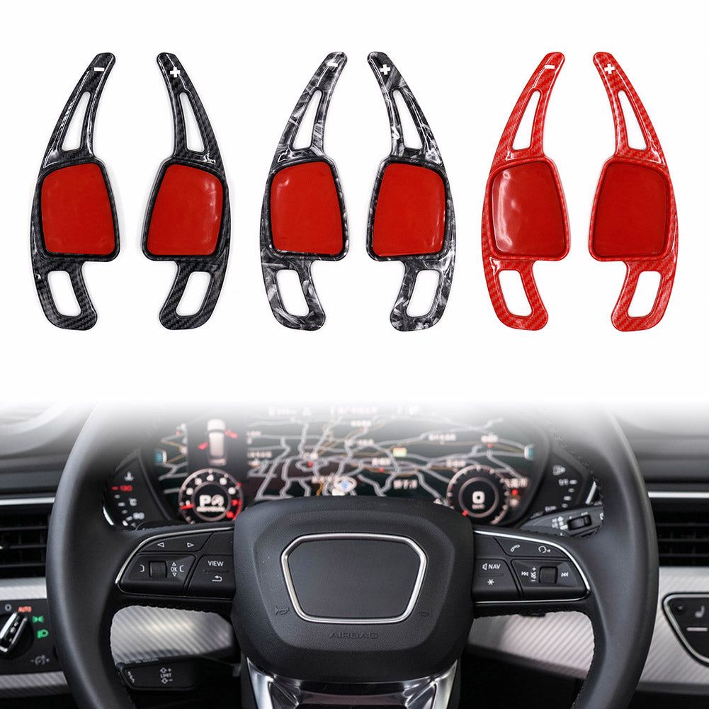 Palette volant Carbone Audi A3 A4 A5 S3 S4 S5 TT TTS - vue de face - Becquet Voiture