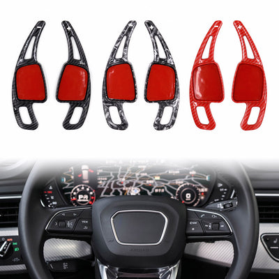 Palette volant Carbone Audi A3 A4 A5 S3 S4 S5 TT TTS - vue de face - Becquet Voiture