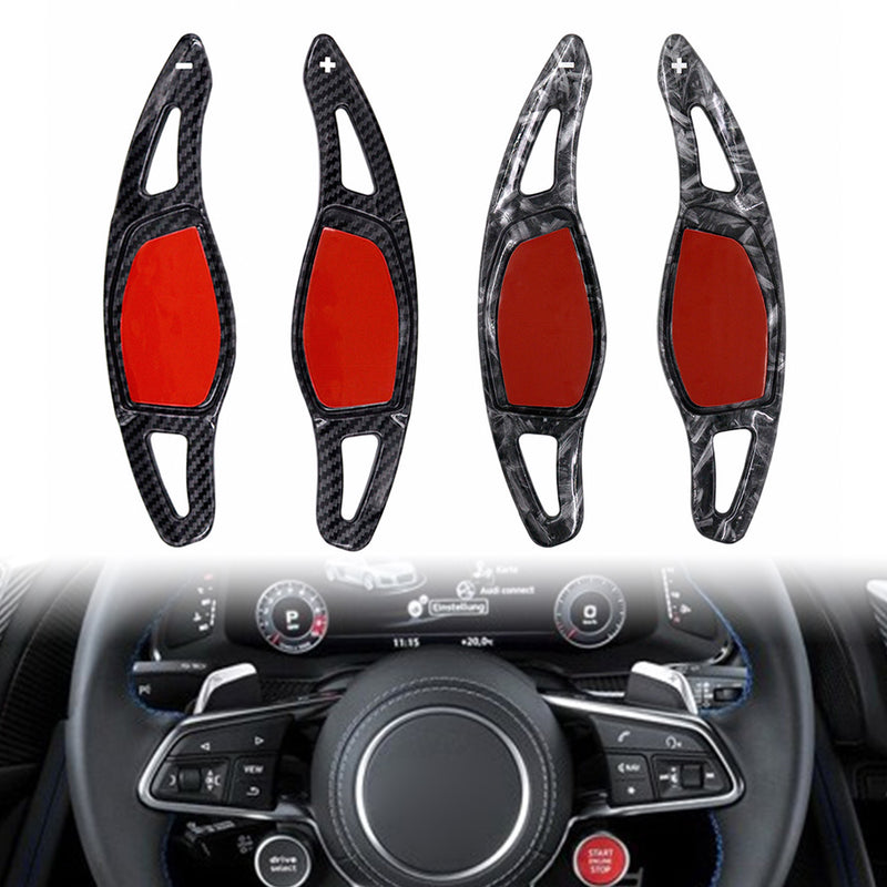 Palette volant Carbone Audi R8 RS3 RS4 RS5 TT RS RS Q3 Q8 - vue de face - Becquet Voiture