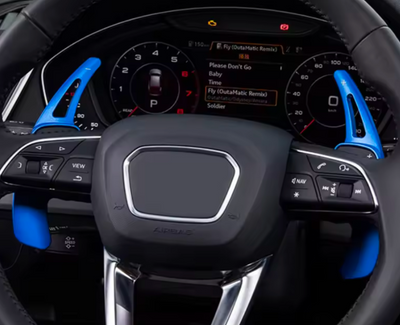 Palettes au volant aluminium Audi TT III 2014-2023 - vue de face 2 - Becquet Voiture