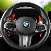 Palettes au volant aluminium BMW M5 F90 2018-2023 - détail du montage - Becquet Voiture