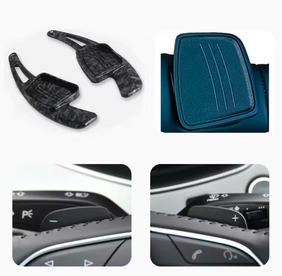 Palettes au volant aluminium chrome Audi A3 S3 8V 2012-2023 - en situation 2 - Becquet Voiture