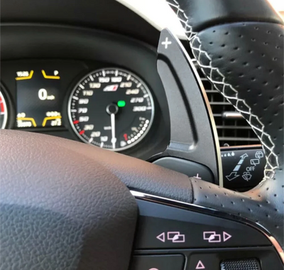 Palettes au volant aluminium Seat Ibiza 5 6F 2017-2024 Performance - vue arrière - Becquet Voiture