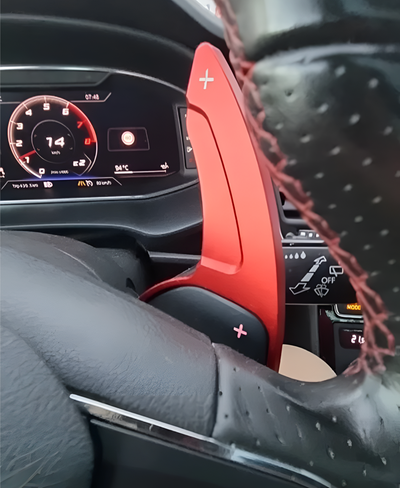 Palettes au volant aluminium Seat Ibiza 5 6F 2017-2024 Performance - vue de profil - Becquet Voiture