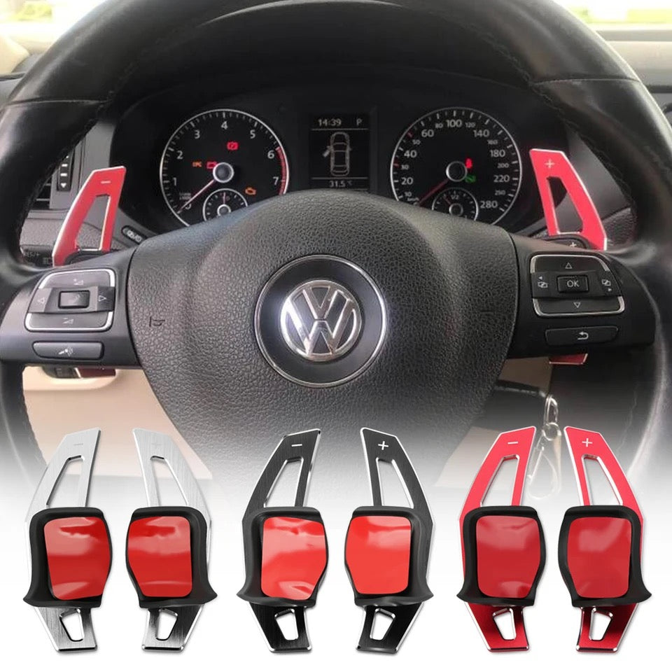 Palettes au volant Volkswagen Golf 5, 6 GTI - vue de face - Becquet Voiture