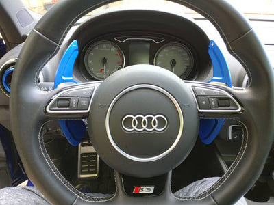 Palettes volant aluminium Audi 2008-2014 - vue de profil - Becquet Voiture