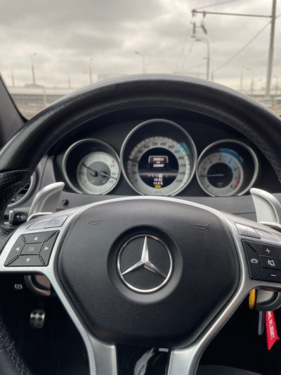 Palettes volant aluminium Mercedes 2014-2019 - vue rapprochée - Becquet Voiture