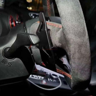 Palettes Volant Audi Style Urus Aluminium Carbone - vue arrière 2 - Becquet Voiture