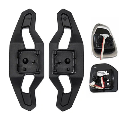 Palettes Volant Audi Style Urus Aluminium Carbone - vue de trois-quarts - Becquet Voiture