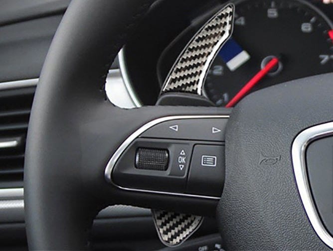 Palettes volant carbone Audi 2011-2018 - vue de face - Becquet Voiture