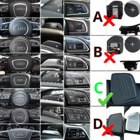 Palettes Volant Extension Audi B9 Imitation Carbone - en situation - Becquet Voiture