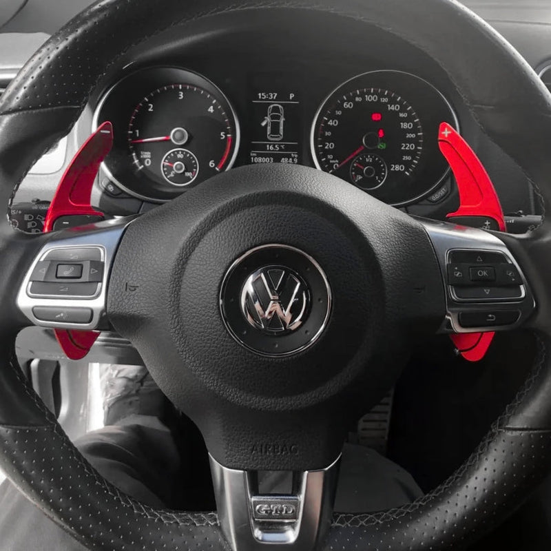 Palettes Volant Extension VW Golf 6 - vue arrière - Becquet Voiture