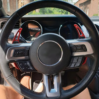 Palettes Volant Ford Mustang 2015-2019 Aluminium Carbone - vue de dessus - Becquet Voiture