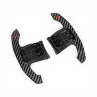 M-Comp Carbon-Schaltwippen BMW 3er G20 G80 - am Fahrzeug montiert - Becquet Voiture
