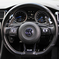 Palettes Volant VW Golf 7 Carbone Véritable - vue de profil - Becquet Voiture