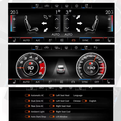 Panneau Climatisation Numerique 6.9 Pouces VW Golf 6 7 Passat - vue de trois-quarts - Becquet Voiture