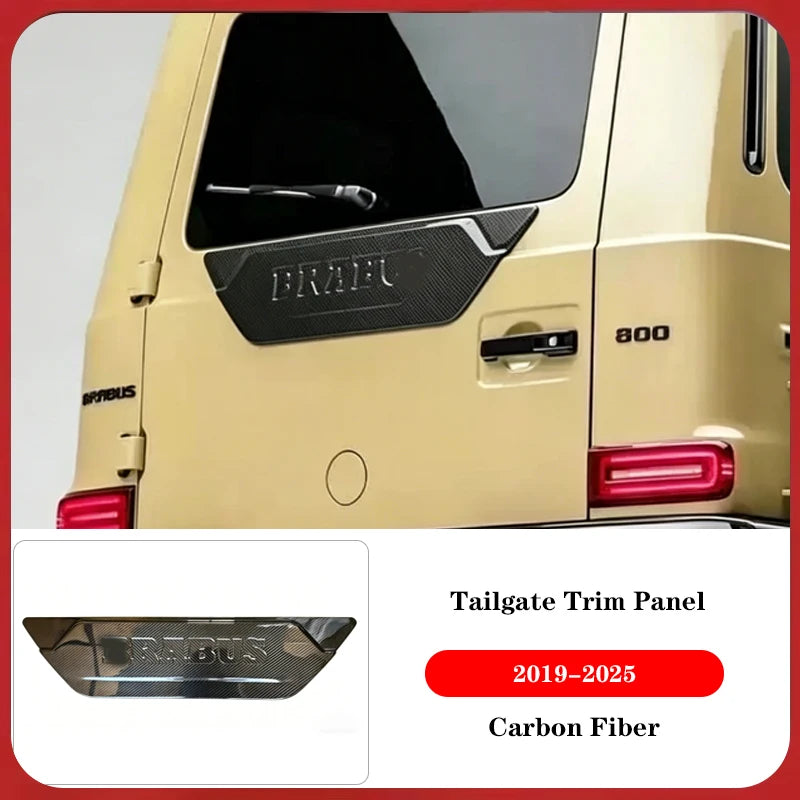Panneau de Hayon Carbone Mercedes Classe G W464 W465 2019-2025 - vue de face - Becquet Voiture