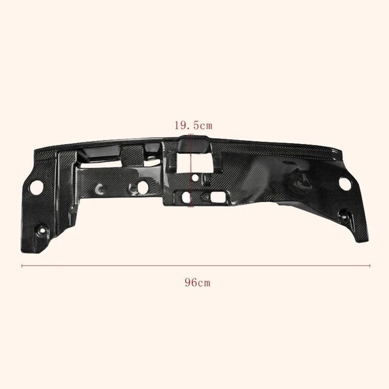 Panneau de Refroidissement Carbone Mitsubishi Evo X 2007-2016 - vue arrière - Becquet Voiture