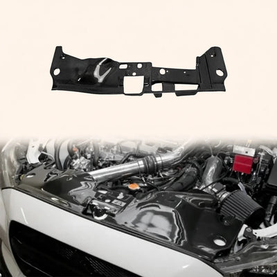 Panneau de Refroidissement Carbone Mitsubishi Evo X 2007-2016 - vue de face - Becquet Voiture