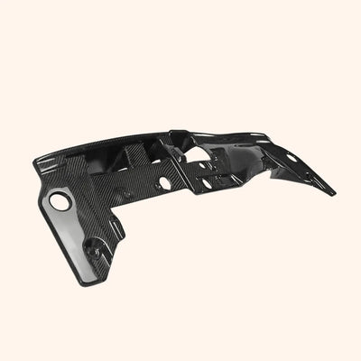 Panneau de Refroidissement Carbone Mitsubishi Evo X 2007-2016 - vue de trois-quarts - Becquet Voiture