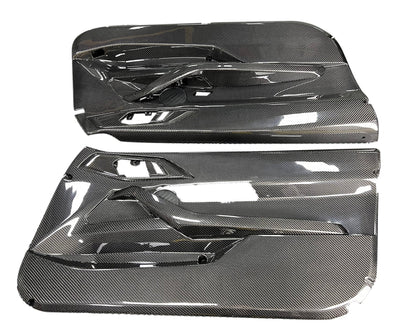 Panneau Porte Intérieur Carbone BMW M4 G82 - vue de face - Becquet Voiture