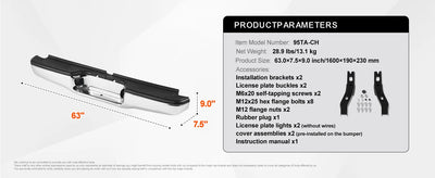 Pare-Chocs Arrière Acier Chromé Toyota Tacoma - détail du montage - Becquet Voiture