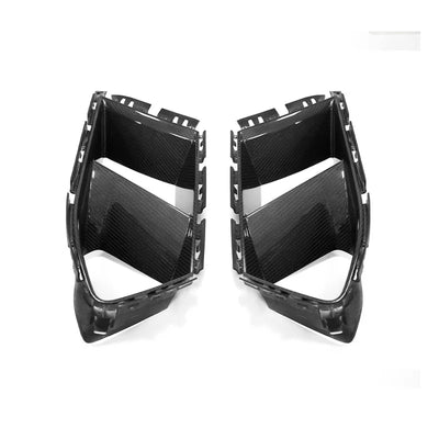 Pare-Chocs Avant Canards Carbone BMW M3 M4 G80 G82 - vue de trois-quarts - Becquet Voiture