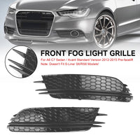 Parement Avant Bas Grille Foglight Noir Audi A6 C7 Pré-Facelift - vue arrière - Becquet Voiture