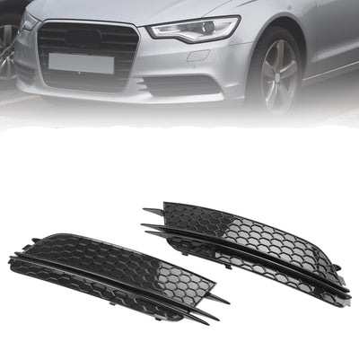 Parement Avant Bas Grille Foglight Noir Audi A6 C7 Pré-Facelift - vue de profil - Becquet Voiture