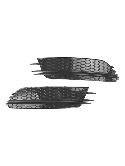 Parement Avant Bas Grille Foglight Noir Audi A6 C7 Pré-Facelift - vue de trois-quarts 2 - Becquet Voiture