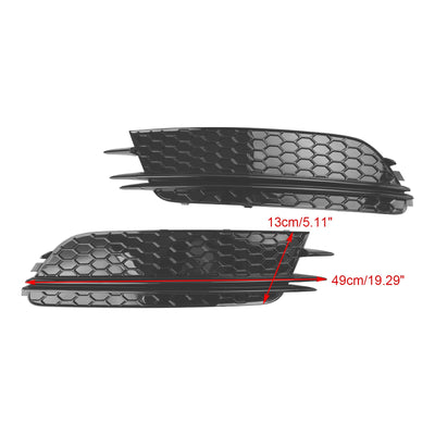 Parement Avant Bas Grille Foglight Noir Audi A6 C7 Pré-Facelift - vue rapprochée - Becquet Voiture