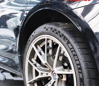 Passage de Roue Fibre Carbone BMW F90 M5 - installé sur véhicule - Becquet Voiture
